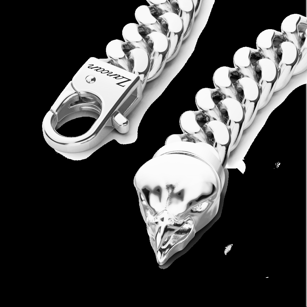 Zancan Bracciale a grumetta Zancan in argento con chiusura a testa d'aquila Vendita Economica
