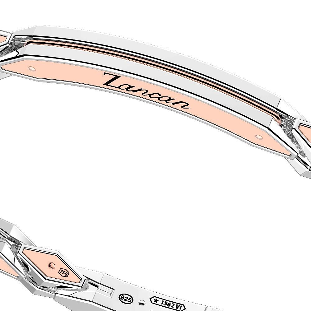Zancan Bracciale Zancan in oro rosa 18k ed argento con targa Offerte stagionali