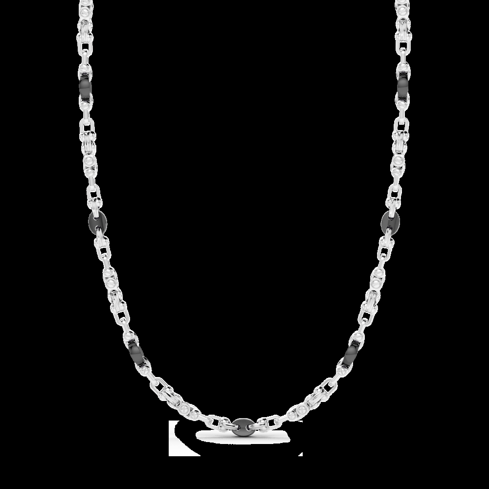 Zancan Collana Zancan solo maglia in argento e ceramica Liquidazione