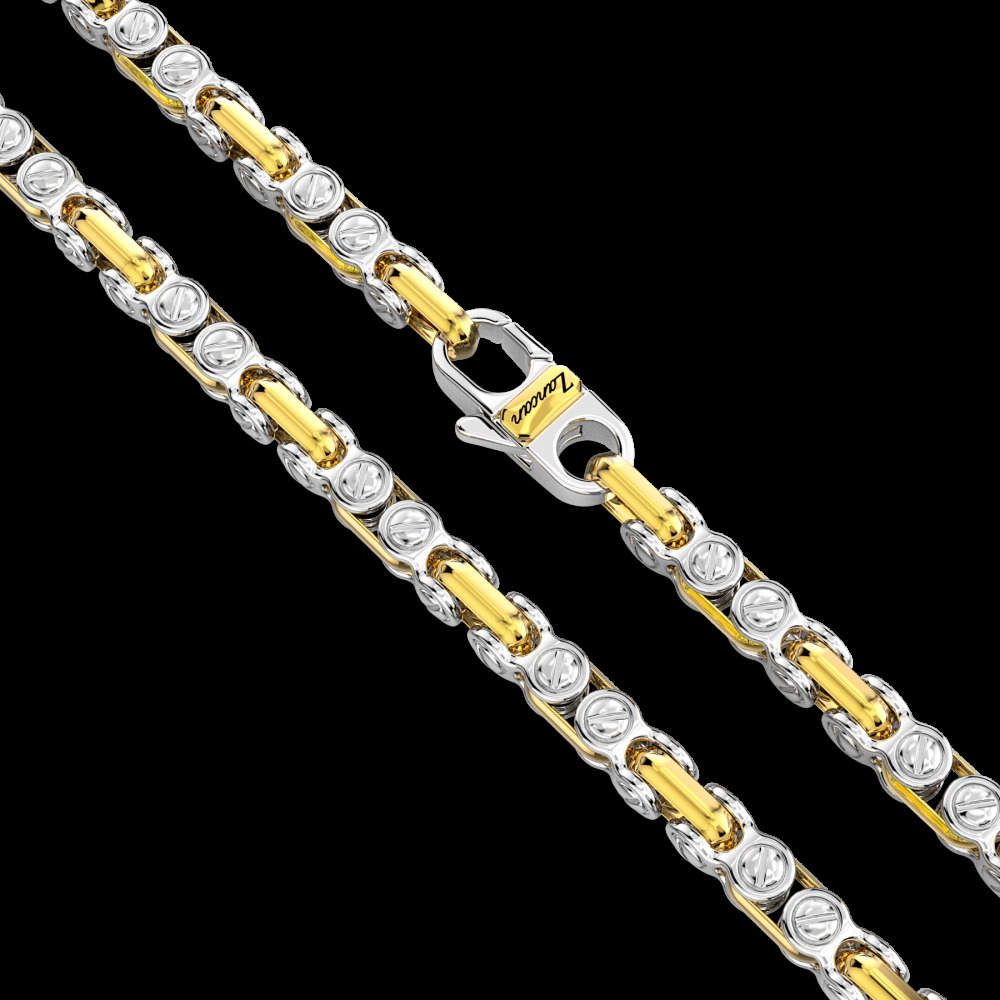 Zancan Collana da uomo Zancan a catena in argento e oro 18k Only for today