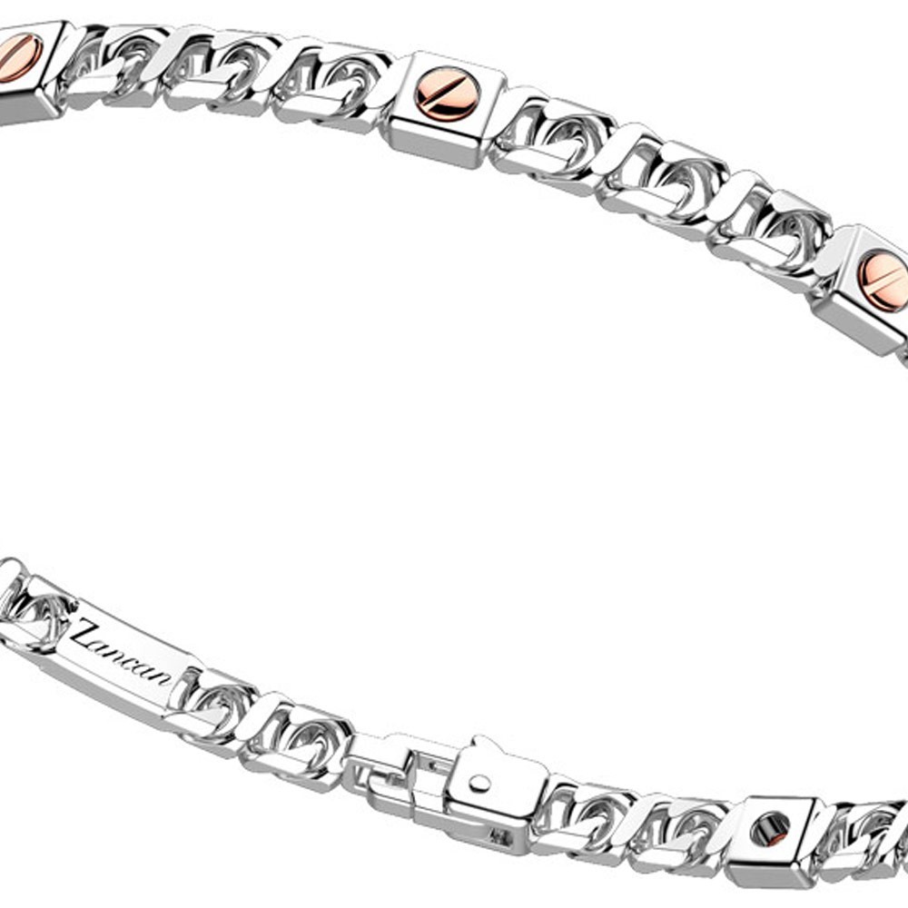 Zancan Bracciale a grumetta Zancan in argento con viti in oro rosa Black Friday Prezzi