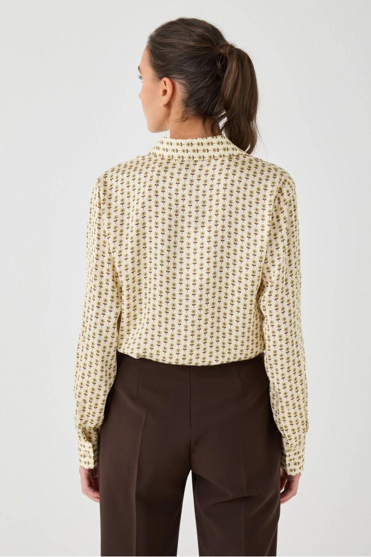 Zanetti 1965 Camicia in viscosa a fiorellini Fino Al -60%