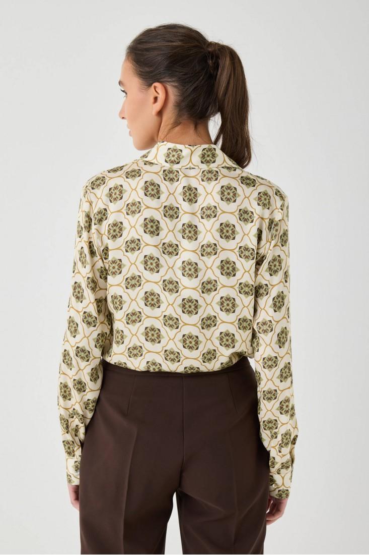 Zanetti 1965 Camicia in viscosa stampata Affare Del Giorno