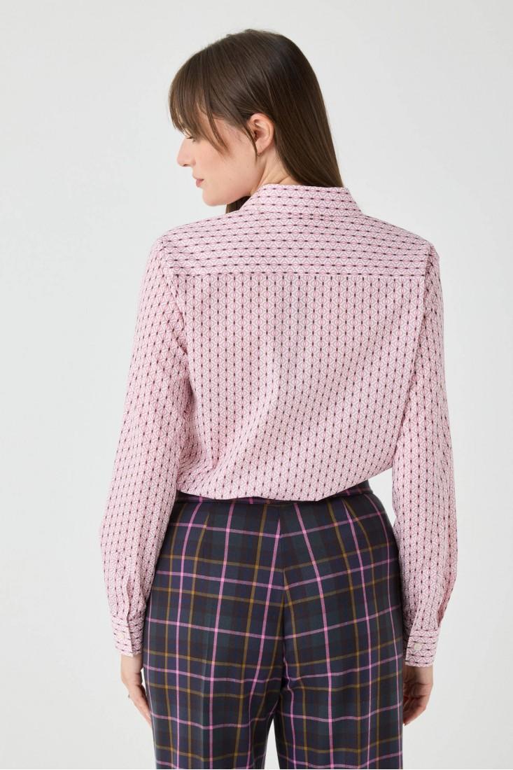Zanetti 1965 Camicia con microstampa geometrica Convenienza