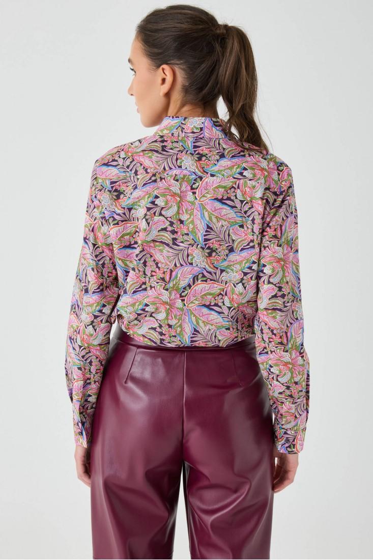 Zanetti 1965 Camicia in cotone Liberty floreale Novità