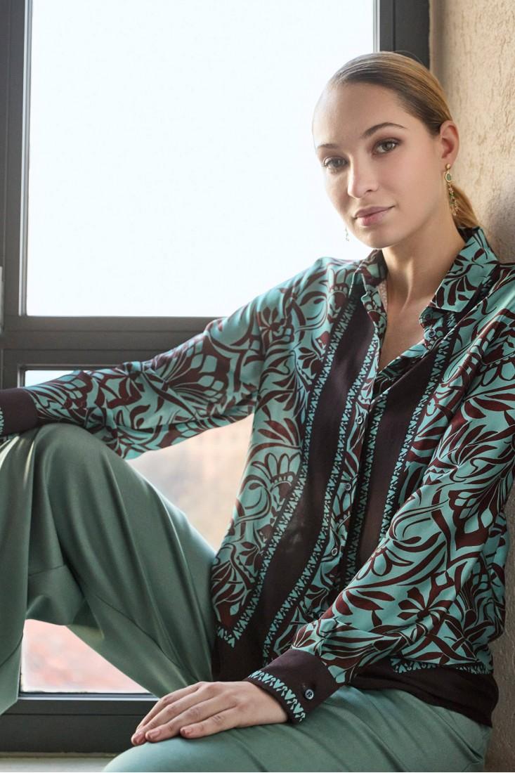 Zanetti 1965 Camicia in viscosa con stampa a fiori Sconto