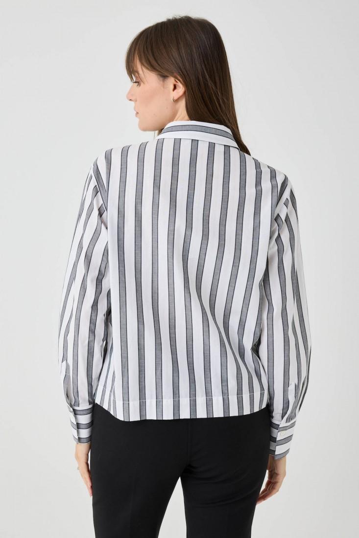 Zanetti 1965 Camicia a righe con inserti lurex Economico