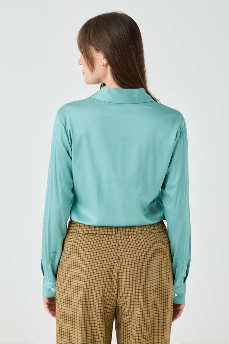 Zanetti 1965 Camicia in viscosa stretch tinta unita Outlet