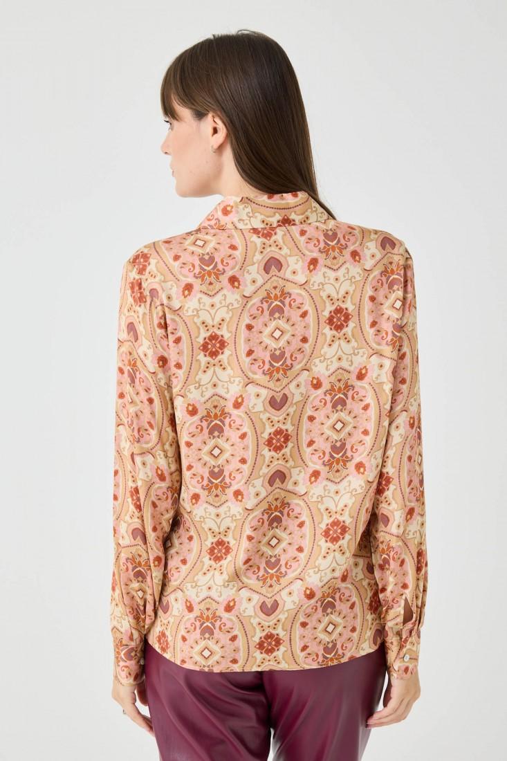 Zanetti 1965 Camicia in viscosa con stampa paisley In Vendita