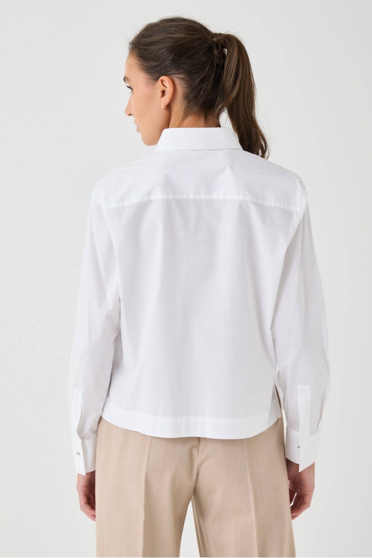Zanetti 1965 Camicia cropped con ricami Saldi