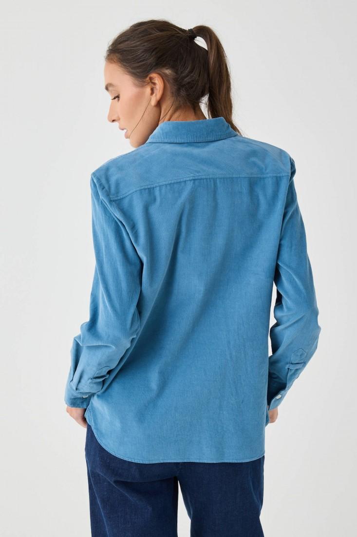 Zanetti 1965 Camicia in velluto microcoste Vendita Economica