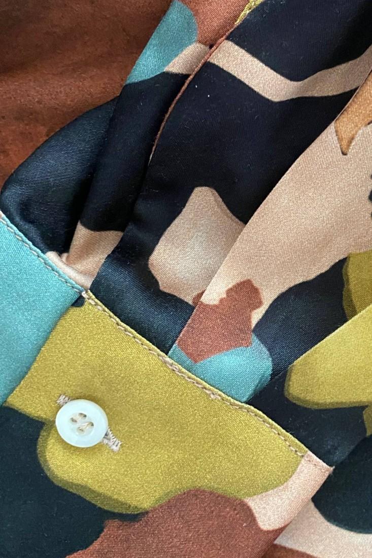Zanetti 1965 Blusa in viscosa stampa allover Negozio online di fabbrica