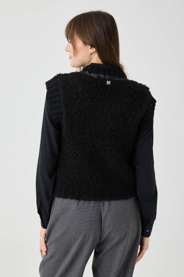 Zanetti 1965 Caldo gilet con dettagli luminosi Offerta natalizia