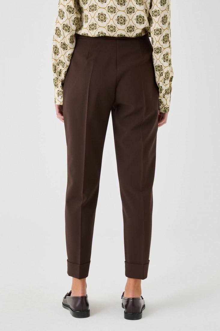Zanetti 1965 Pantalone stretch con risvolto Vendita calda