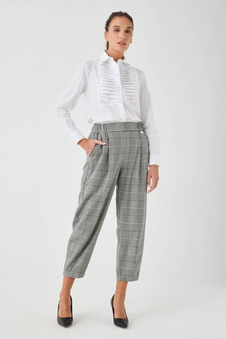 Zanetti 1965 Pantaloni carrot tartan Offerta temporanea