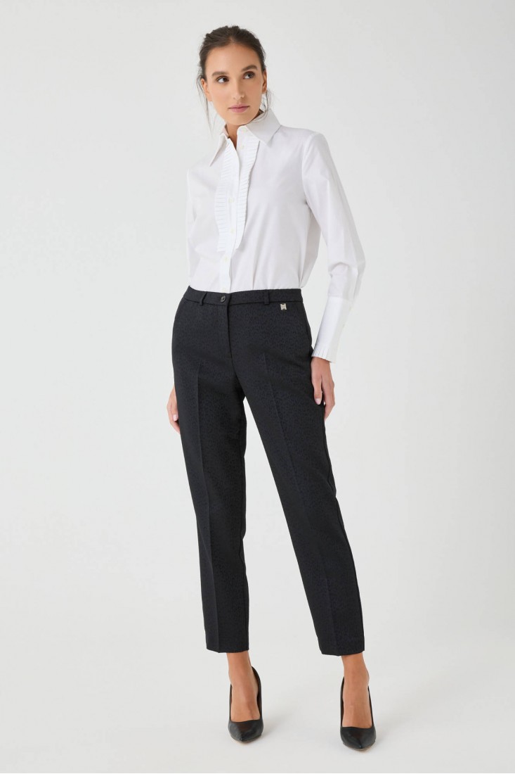 Zanetti 1965 Pantalone stretch animalier Offerte esclusive