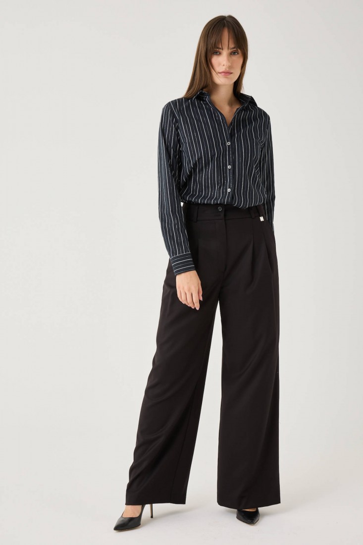 Zanetti 1965 Pantalone ampio in caldo misto viscosa stretch Lightning offer