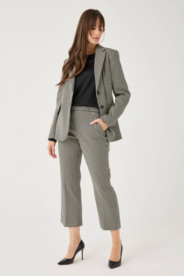 Zanetti 1965 Pantaloni ropped in punto milano jacquard Bestseller