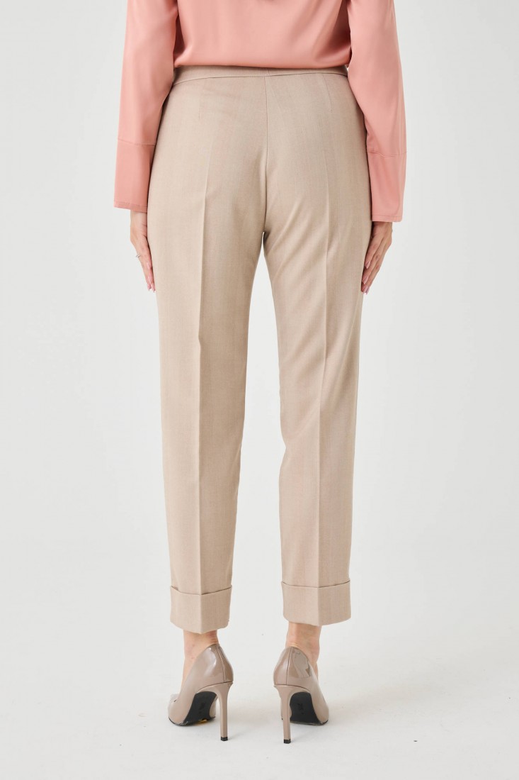 Zanetti 1965 Pantalone in twill di misto ramiè Offerte stagionali