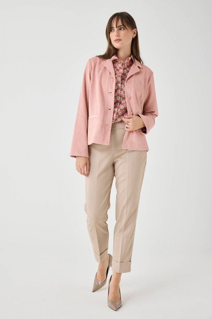 Zanetti 1965 Pantalone in twill di misto ramiè Offerte stagionali