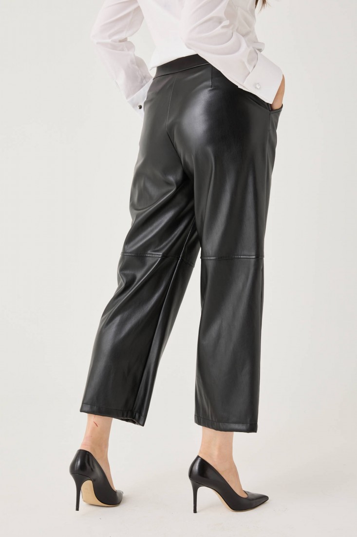Zanetti 1965 Pantalone dritto in ecopelle Offerte giornaliere