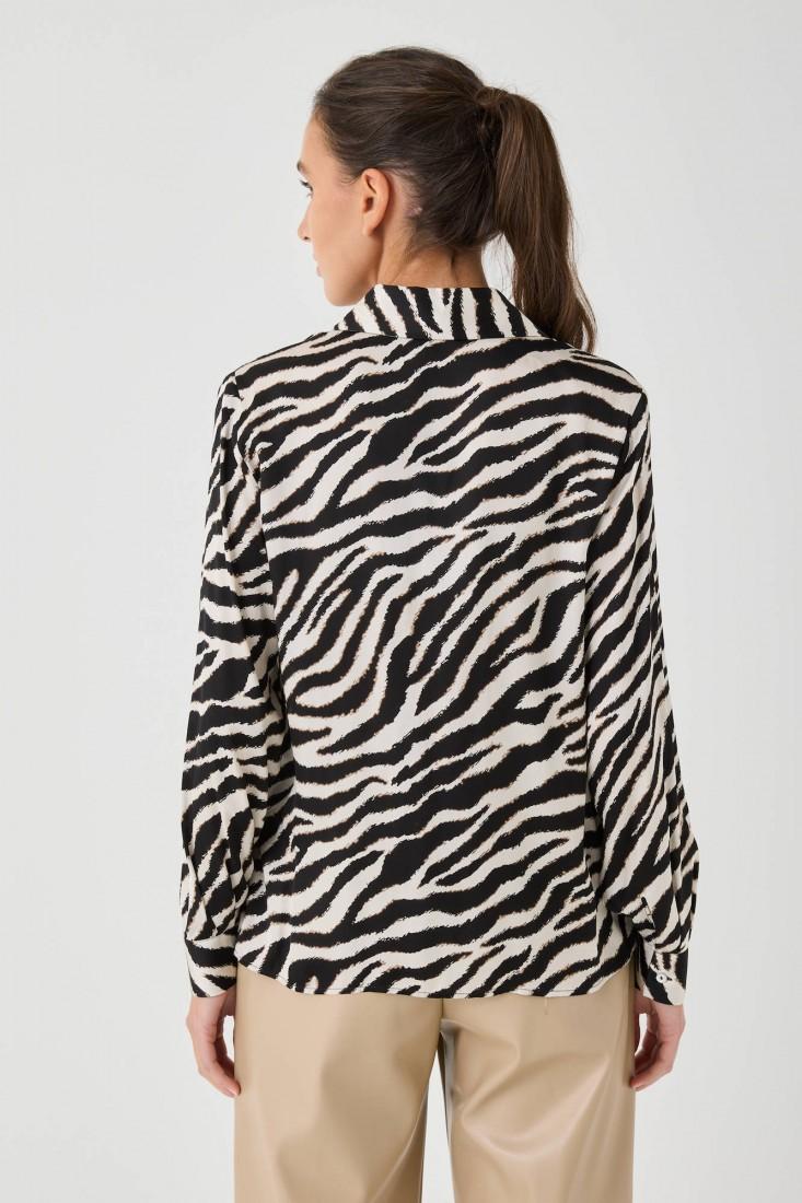 Zanetti 1965 Camicia con stampa animalier Prezzo basso