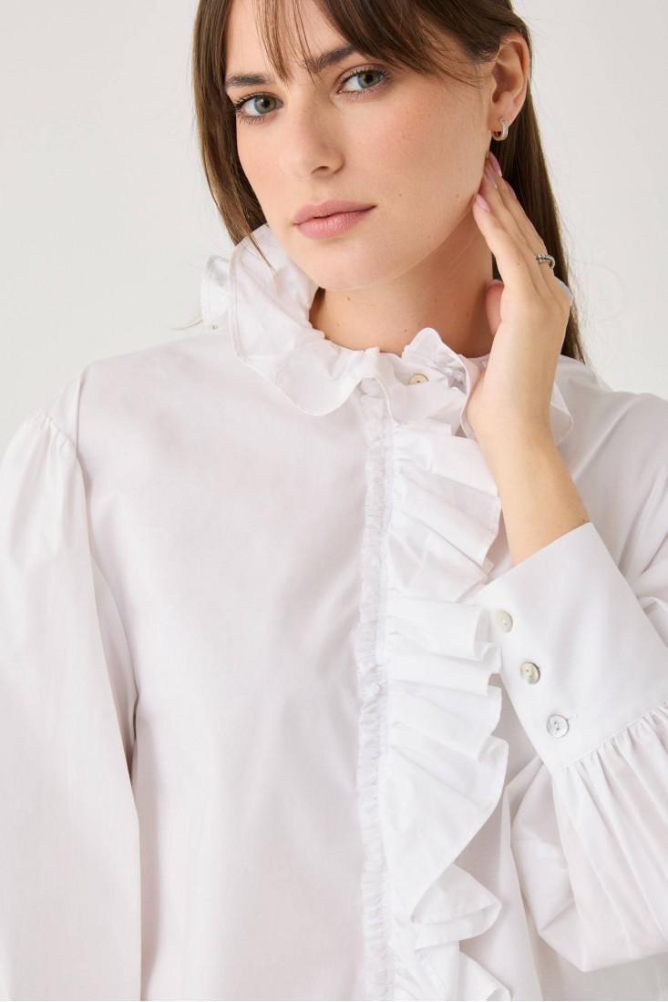 Zanetti 1965 Camicia cropped con volant Ultimo giorno