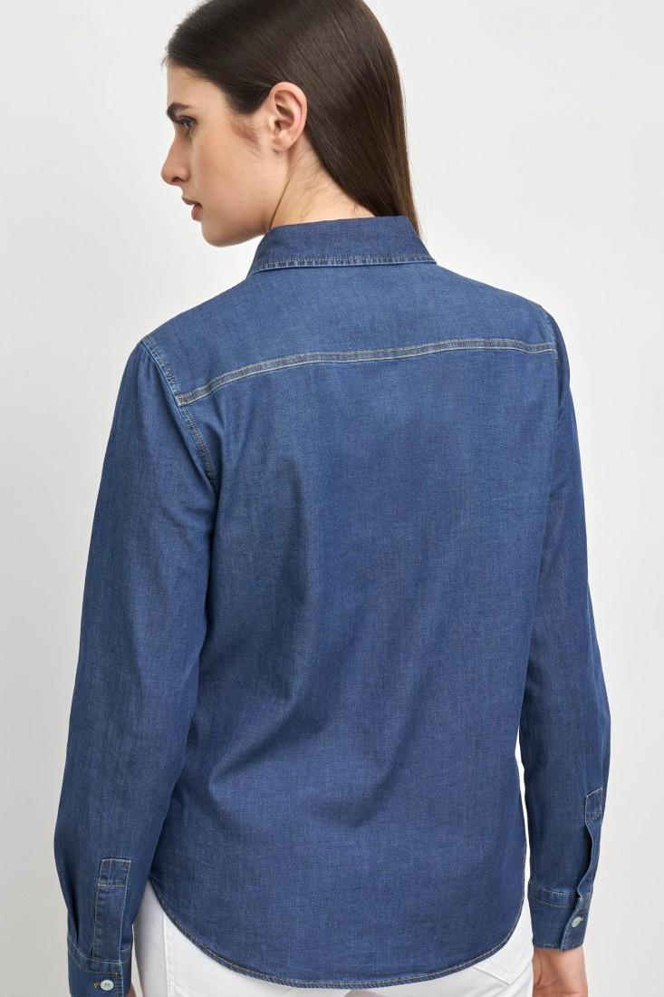 Zanetti 1965 Camicia in denim stretch STEFY Fino al 65% di sconto