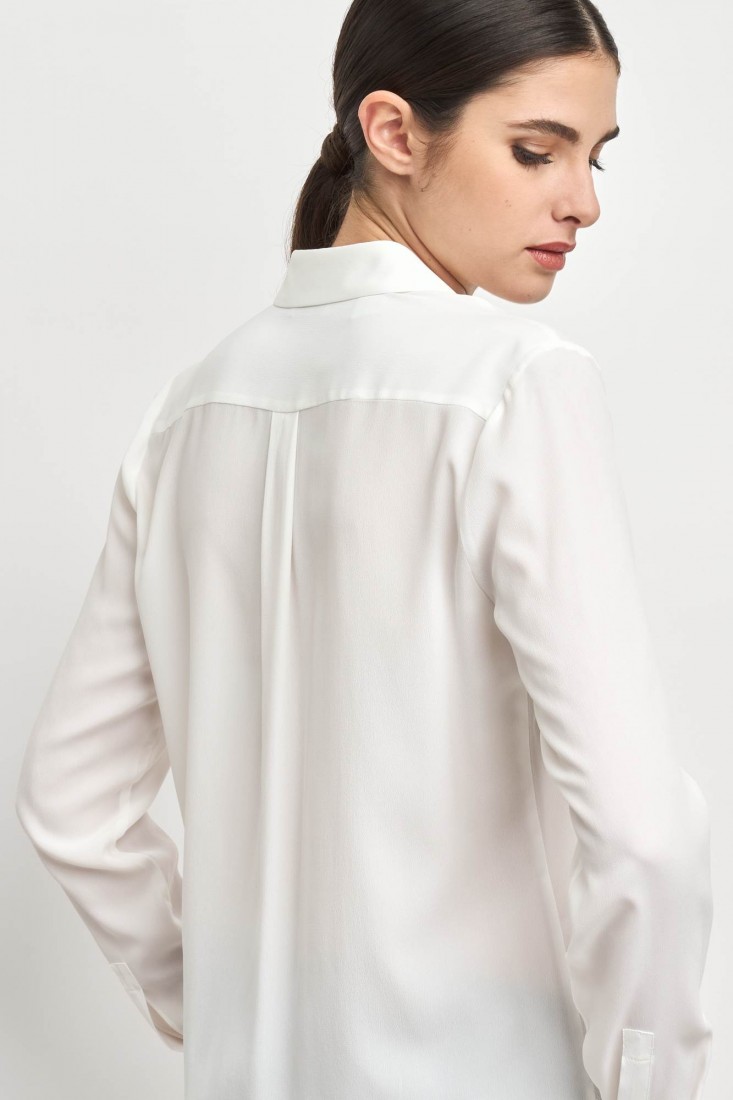 Zanetti 1965 Camicia morbida in crepe de chine Offerta speciale della fabbrica