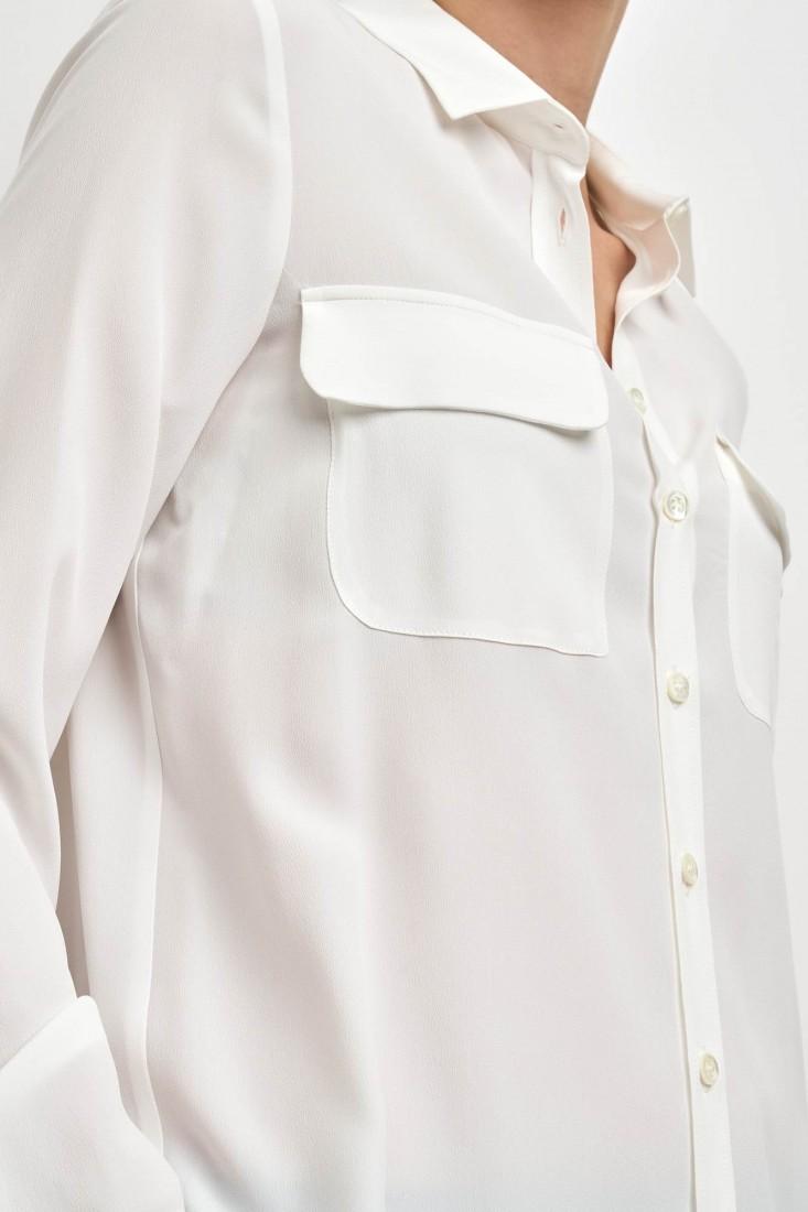 Zanetti 1965 Camicia in misto seta con tasche frontali CLOE Sostegno trimestrale