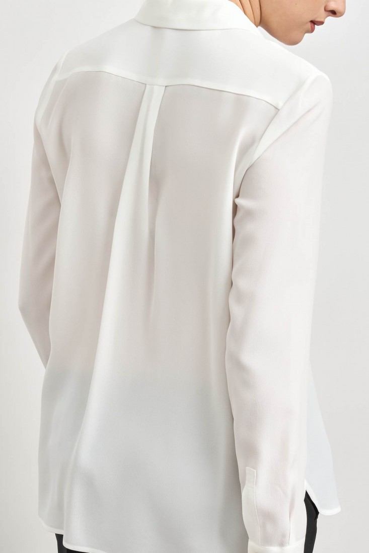 Zanetti 1965 Camicia in misto seta con tasche frontali CLOE Sostegno trimestrale