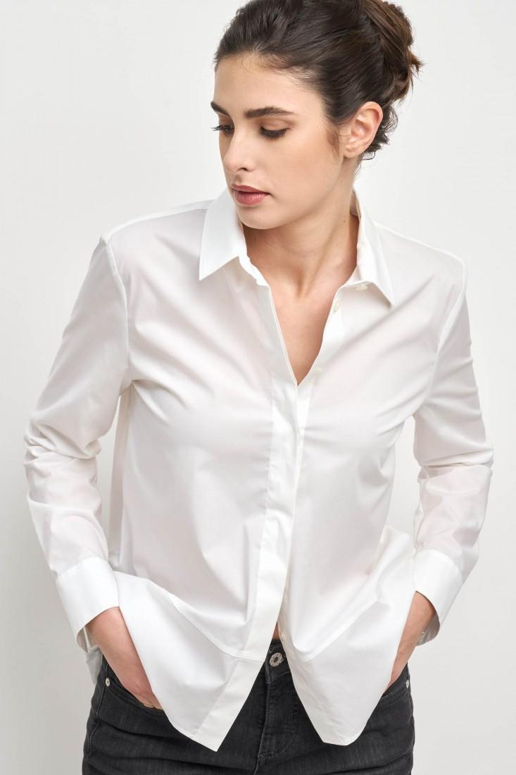 Zanetti 1965 Camicia asimmetrica in cotone Fino al 55% di sconto
